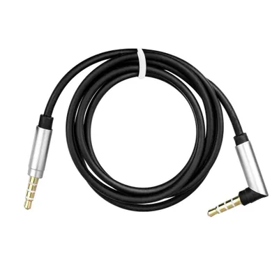 Obrázek produktu pro Kabel AUX JACK STEREO 3,5 mm úhel 90 stupňů černý 1m