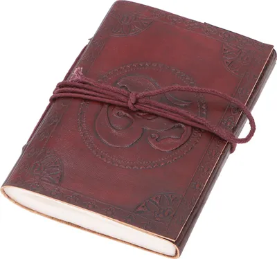 Produktbild von Notizbuch, Lederbuch, Tagebuch mit Ledereinband 50 Seiten - Om 9*12 cm _1, Braun, Papier,Leder, Notizbücher & Tagebücher