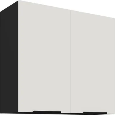 Produktbild von Oberschrank LUNARA – Breite 80 cm, weiß/schwarz