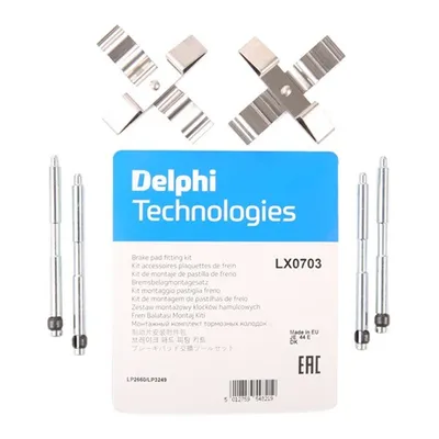 Produktbild von DELPHI LX0703 Zubehörsatz Scheibenbremsbelag für BMW 1 Schrägheck (F20) 3 Touring (F31) 3 Limousine (F30, F80) 4 Gran Coupe (F36) 3 GT (F34)