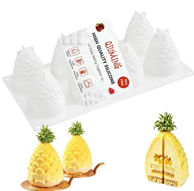 Obrázok produktu pre 3D silikónová forma na ananás, vhodná na prípravu koláčov, mousse, želé, pudingov, mydiel a iných výrobkov