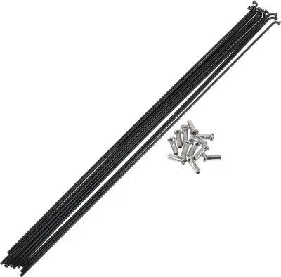 Produktbild von Fahrradspeichen 14G 295mm Länge Fahrradrad Speichen 304 Edelstahl Schwarz 1 Satz