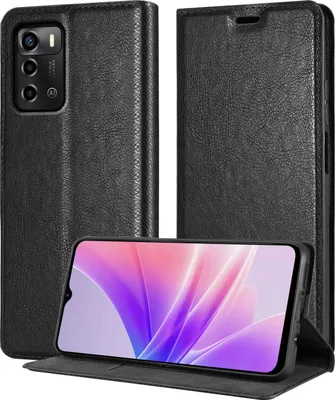 Zdjęcie produktu dla Etui Cadorabo do ZTE Blade A72 5G z czarną obudową ochronną na telefon komórkowy z magnetycznym zamknięciem