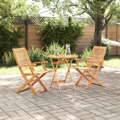 Produktbild von vidaXL Klapp Bistro Set 3 stk. Braun Massivholz Akazie