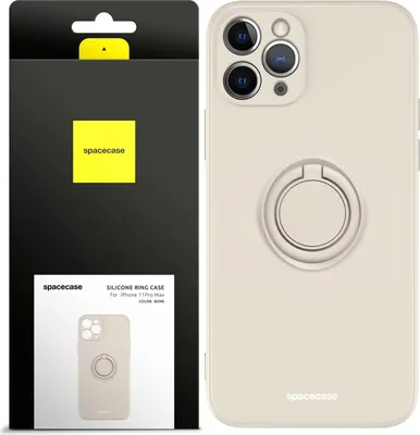 Obrázok produktu pre SPACECASE Silikónové puzdro s krúžkom pre iPhone 11 Pro Max Beige