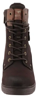 Produktbild von Mustang Damen Stiefelette mit Blockabsatz und Zierreißverschluss 15M0142001, Größe:39 EU, Farbe:Braun