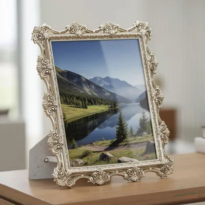Obrázek produktu pro Fotorámeček ze stříbrné pryskyřice 27x2,2x32 cm (vnitřní rozměr 20x25 cm)
