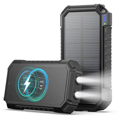 Obrázok produktu pre Prenosná nabíjačka ADDTOP Solar Power Bank s kapacitou 20000 mAh, bezdrôtová nabíjačka s USB-C konektorom pre telefóny
