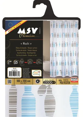 Zdjęcie produktu dla Zasłona prysznicowa MSV Premium Moshi