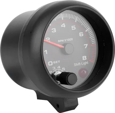 Image de Compteur de régime pour voiture de course, couleur noire, diamètre 3,75 pouces, plage de mesure de 0 à 8000 tr/min, 12V, compatible avec la plupart des véhicules