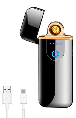 Elektronischer Bogenanzünder, USB-ladbar, winddicht, schwarz