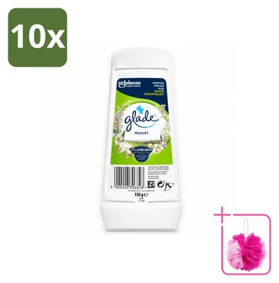 Produktbild von 10 x Glade Gel Lufterfrischer - Maiglöckchen - 150 g - Sparpackung - 10 Stücke