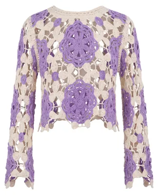 Image de Pull pour femmes ALEIDA - couleur lilas, taille XXS