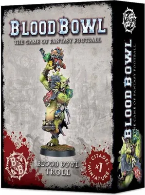 Produktbild von Games Workshop Blood Bowl Troll Modellbausatz für das Fantasy Football Spiel, 32mm Base
