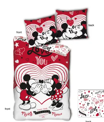 Obrázok produktu pre Súprava detskej posteľnej bielizne Mickey Mouse - obliečka na prikrývku 140x200 cm a obliečka na vankúš 63x63 cm