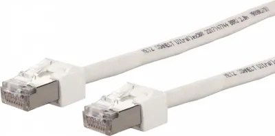 Produktbild von METZ CONNECT Patchkabel Cat.6 (Class E) S/FTP, Ultraflex500 VoIP, AWG 26, LSOH, weiß, 1 m