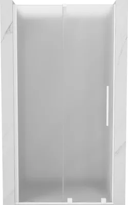 Image de Porte de douche coulissante Mexen Velar 110 cm, givrée, blanche - 871-110-000-31-20