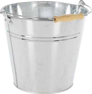 Image de Seau en zinc Seau à cendres Seau de nettoyage Seau à eau Camping Zinc 10L