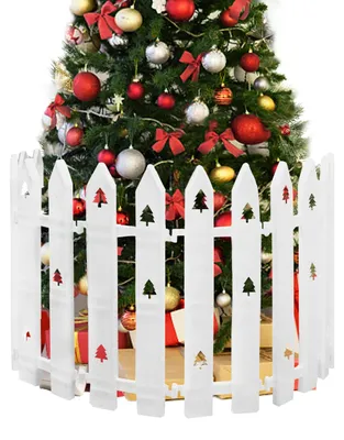 Immagine prodotto di Elzusha - Recinzione per albero di Natale alta 40 cm, con motivo a forma di albero