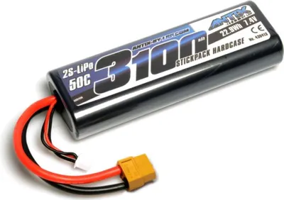 Obrázok produktu pre 3100 - 7.4V - 50C LiPo Car Stickpack Hardcase - XT60 Plug