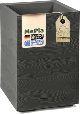 Produktbild von MePla - Kübel KARO-40 Holzoptik 40x40x60 anthrazit