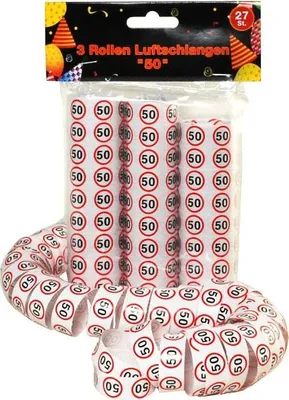 Produktbild von Udo Schmidt 11482 - Luftschlangen 50 , 3 Rollen- zum 50. Geburtstag