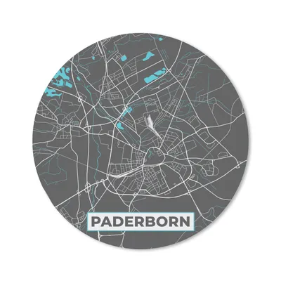 Produktbild von MuchoWow® Mauspad Mousepad Blau - Deutschland - Karte - Stadtplan - Paderborn 40x40 cm - Mousepads - Maus Mat - Pad - Mausunterlage - Schreibtisch Accessoires