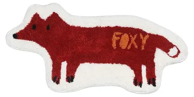 Productafbeelding van Badmat Fuchsform, microvezel, antislip, 42 x 84 cm, rood