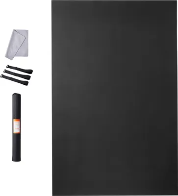 Obrázek produktu pro SucceBuy gymnastická podložka, 2,7 x 1,8 m, vysoká hustota, protiskluzová, pro jógu, fitness, trénink, domácí, 0 V, prémiové PVC, šedá