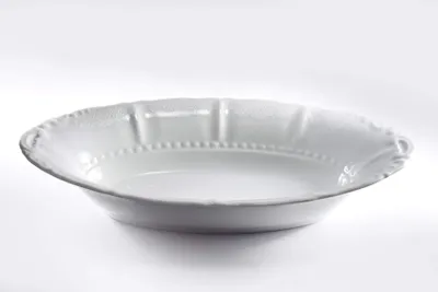 Zdjęcie produktu dla Koszyk na chleb, 33,5 cm, czeska porcelana, Sonata, biała koronka, Leander