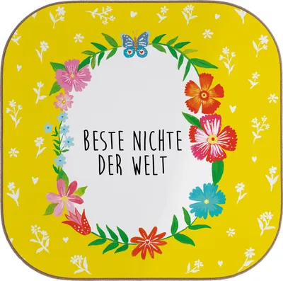 Produktbild von Mr. & Mrs. Panda Tassenuntersetzer Nichte - Weiß - Geschenk, gläseruntersetzer, Untersetzer Gläser, Beste, Tochter der Schwester, Patentante, Coaster, Tasse, für, Taufe