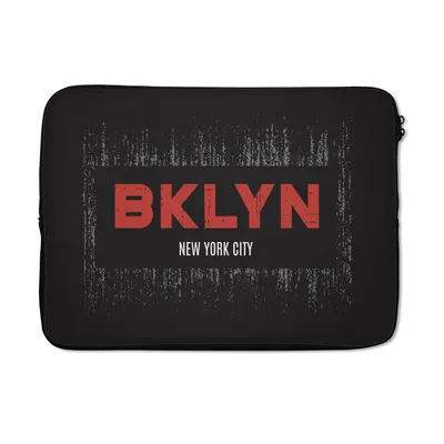 Produktbild von MuchoWow® Laptop Hülle 13 Zoll New York - Brooklyn - Schwarz Laptoptasche - Laptophülle - Sleeve - Rundumschutz