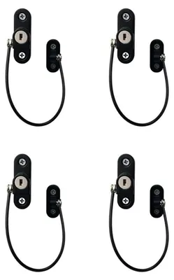 Immagine prodotto di Solidchoice - 4 dispositivi di sicurezza per finestre, ideali per la protezione dei bambini, con serratura a chiave