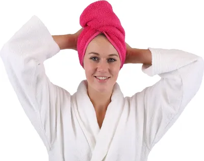 Produktbild von Betz Frottee Haarturban Turban 100% Baumwolle – Farbe: fuchsia / pink