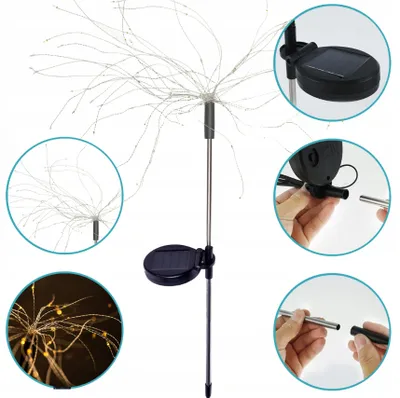 Zdjęcie produktu dla TelForceOne S.A. Forever Light Solar LED Lamp SUNARI FLS-90 fireworks 3000K 600mAh Ni-MH