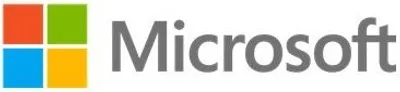 The Microsoft logo and the word "Microsoft" are displayed.