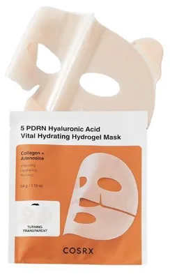 Zdjęcie produktu dla Cosrx 5 PDRN Hyaluronic Acid Vital Hydrating Hydrogel Mask, 34 g – Hydrożelowa maska nawilżająca z PDRN, kolagenem i kwasem hialuronowym