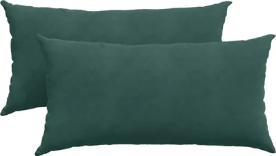 Zdjęcie produktu dla vidaXL Poduszka na sofę 2 sztuki ciemnozielona 80 x 40 cm tkanina sztruksowa