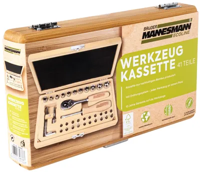 Produktbild von 41-teiliger Werkzeugsatz in Bambuskassette