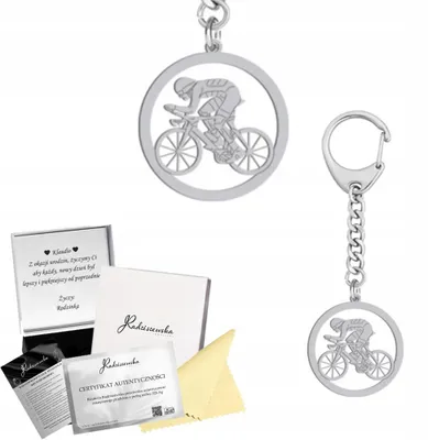 Produktbild von Radziszewska Schlüsselanhänger Radfahrer Silber 925 Geschenk