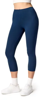 Produktbild von Ladeheid Damen 3/4 Leggings aus Baumwolle LA40-132 (Marinenblau, XXL)