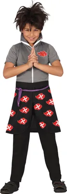 Produktbild von Ninja Krieger Outfit Kinder Anime Cosplay Karneval Kostüm, Größe: 14 - 16 Jahre Farbe: Schwarz