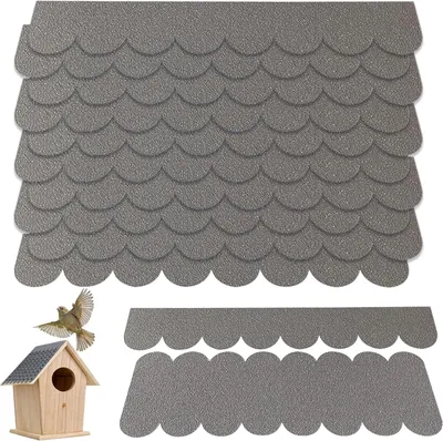 Productafbeelding van Dakshingles 21 stuks, grijs, zelfklevend, voor vogelnesthuis