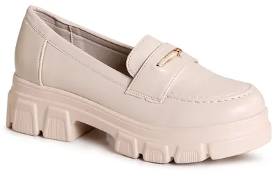 Produktbild von topschuhe24 2750 Damen Halbschuhe Plateau Slipper, Farbe:Beige, Größe:38 EU