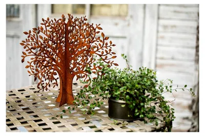 Produktbild von Metall Rost Gartendeko Edelrost rostige Garden Rost Deko Baum Lebensbaum Gartendeko Edelrost Tischdeko Metall Rostoptik (Baum Groß)