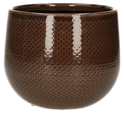 Produktbild von Mica Decorations Blumentopf - braun - Keramik - 16 x 14 cm