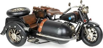Obrázek produktu pro Moritz motorka se sajdkárou chopper vintage model motorky kovová cínová dekorace