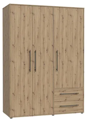 Productafbeelding van FORTE Jupiter kast 140 150, garderobekast, draaikast, 3-deurs, met 2