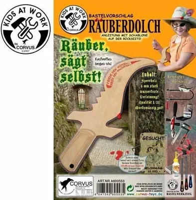 Produktbild von Bastelvorschlag Räuberdolch (mit Sperrholzplatte)