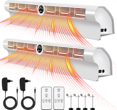 Obrázok produktu pre Bettizia 2 kusy sálavého vykurovacieho telesa lepší tepelný výkon distribúcia tepla úspora energie náklady na vykurovanie ventilátor radiátora